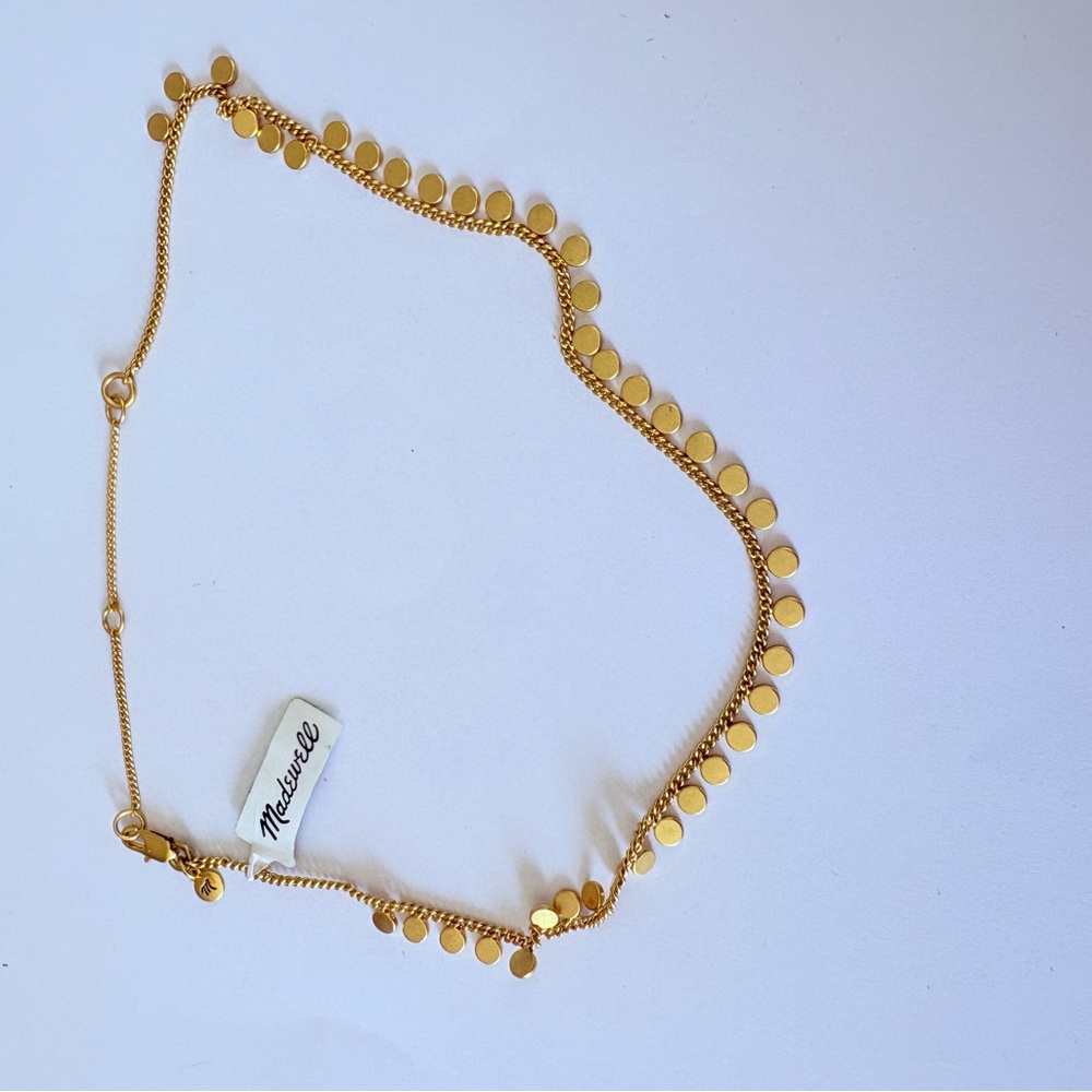 Madewell Gold Circle Charm Necklace - Picture 3 of 3